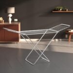 Amazon Basics Premium Cloth Drying Stand - 3 Way Folding, Lightweight, 42 Feet Drying Length, 20 Drying Rails (Silver)