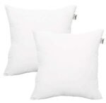 Amazon Brand - Umi 2 Pc Pack Cushion Filler/Throw Pillow Inserts Square Form Sham Stuffer 16 X 16 Inch - Polyester, White