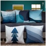 Amazon Brand - Umi Satin 250TC Cushion Pillow Covers, Multicolor, Set of 5 (16X16 Inches, Nilgiri Hills)