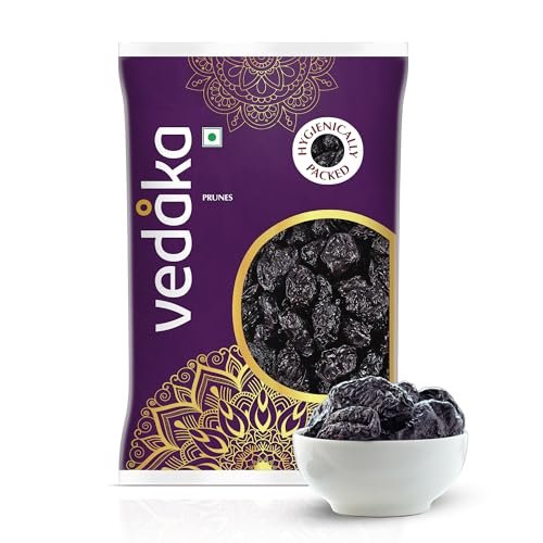 Amazon Brand - Vedaka Prunes | 500 Gram | Whole, Pitted, Unsweetened | Rich in Dietary Fiber | Delicious Snack