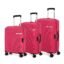 American Tourister Liftoff 3PC Set Polypropylene (PP) Hard 8 Wheels Spinner Luggage 49cms/Suitcase/Trolley Bag for Travel (Berry Blast), Pink