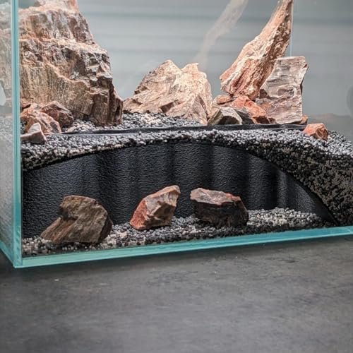 Aquarium/Terrarium Underground Natural Cave | Fish & Reptile Tunnel (Black, Cave 4)