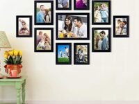 Art Street Primo wall photo frame Set of 11 Black Picture Frames (Black_6 Unit 4X6, 4 Units 5X7, 1 Unit 8X10 Inch, Black)