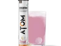 Asitis Nutrition ATOM Creatine Monohydrate 1500mg Effervescent 20 Tablets, Pink Lemonade, Boost Muscle Power
