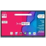 BIG VUE Pro 65 Inch Android 14 Smart Interactive Flat Panel (ADPM) Digital Board, 8 GB RAM 256 GB ROM, Ai-Copilot, 48MP Camera with Microphone, Multitouch Screen Display for Teaching & Office Use