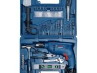 BOSCH GSB 600 Corded Electric Impact Drill, 100Pcs Accessory Set | 600 W Motor | Speed of 3000 RPM | Rated Torque of 1.4 Nm | Impact rate of 48000 BPM | Double Insulation | 1 Year Warranty