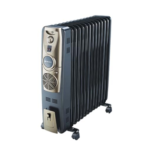 Bajaj Majesty RH 13F Plus 2500 Watts 13 Fins Oil Filled Room Heater (Black/Golden, ISI Approved)