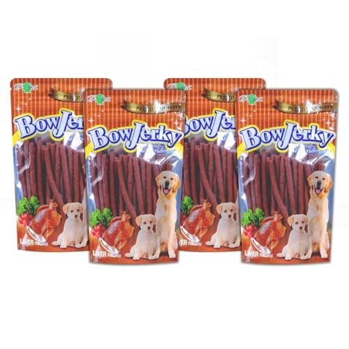 Bow Jerky Chicken Liver Dog Treat 100% Pure Cage-Free Chicken Perfect for Training Reward and Everyday Stick Style melt-in Mouth Dog Protein Rich Snacking, 200gm