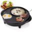 CREDLY Korean Style 2 In 1 Multifunctional Nonstick Electric Bbq Raclette Hotpot With Grill Pan (Black)., 1360 Watts