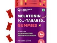 Carbamide Forte Melatonin 10 mg sleep Gummies - with TAGARA, L Tryptophan & Vitamin B6 | Sleep Supplements – 60 Veg Gummies
