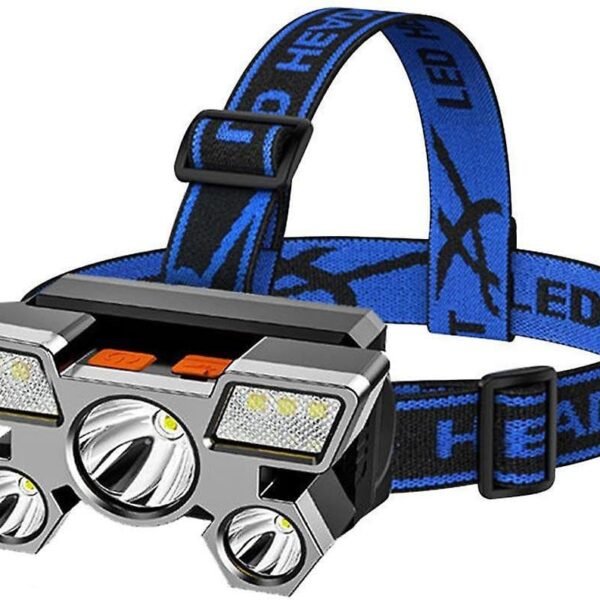 Care 4 COB LED Headlamp Waterproof USB Head Light Portable Headlight Torch (Silver, 9 cm, Rechargeable)