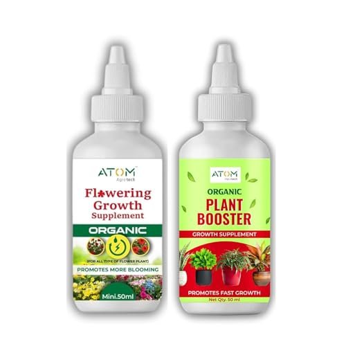 Combo of Fast Flowering & Blooming Enhancer Supplement (Pack of 1) + Plant Growth Supplement Growth Booster (Pack of 1) - Organic liquid bio Fertilizer