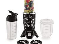Cookwell Bullet Mixer Grinder (3 Jar, 2 Blade, Black) - Copper, 600 Watts - 2 Year Warranty