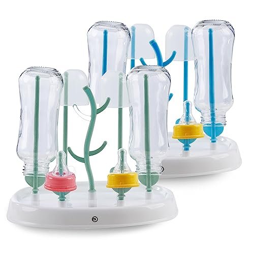 DaKos Baby Bottle Drying Rack, Bottle Organizer Rack, Baby Bottle Sterilizer, Baby Bottle Cleaner, Baby Bottle Drying Stand, Easy Carriable Drying Rack (Combo of- Blue & Green)