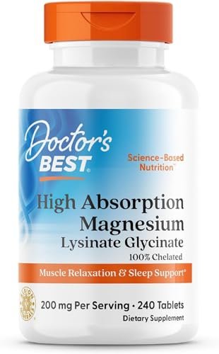 Doctor's Best, High Absorption Magnesium, 100% Chelated, 240 Tablets