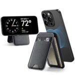 ESR Magnetic Wallet, Compatible with MagSafe Wallet, with Adjustable Stand, for iPhone 16/15/14/13/12 Series, Not for 13/12 Mini, 3 Card Holder, Vegan Leather,Black