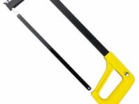 Eastman Hacksaw Frame 12 Inch Set of 1Pcs, Powder Coated, Tubular Type Black Frame Aari Cutter Saw Blade Cutting of Wood, Pipe and Metal Yellow Color (E-2264)