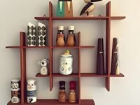 Extend Crafts Wooden Wall Mount Floating Rack Shelves Wall Bracket Cabinet for Home Decoration Living Room Kitchen Rack Bedroom Office Display Unit Storage Intersecting Shelf