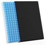 FOVERA Gel Seat Cushion - Prevents Pressure Sores, Sciatica & Coccyx/Tailbone Pain - Grid Design, Cool & Soft - for Office & Home Chair, Wheelchair (L - 18 x 16.5 Inch, Black)