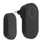 FYNSH Wireless Doorbell, 60 Melodies, 50 to 300 Metre Range, Black
