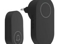 FYNSH Wireless Doorbell, 60 Melodies, 50 to 300 Metre Range, Black