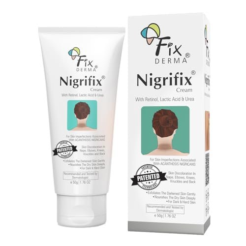 Fixderma Nigrifix Cream for Acanthosis Nigricans with Lactic Acid | Dermatologist Tested Retinol Cream | For Dark Body Parts like Neck, Ankles, Knuckles, Armpits, Thighs & Elbows | Exfoliant - 50g