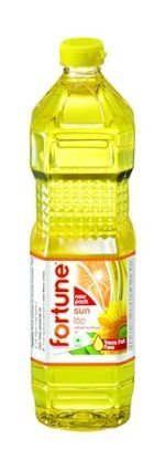 Fortune Sunlite Refined Sunflower Oil, Bottle 870gm (Weight May Vary)