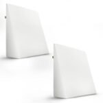 Frido Complete Back Support Wedge Cushion Made with Memory Foam | Improves Comfort and Posture While Sitting/Working On Bed | Premium Removable Covers | Pack of 2- White