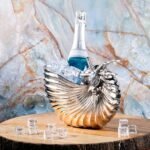 GIBOX Luxe Seashell Wine Chiller Ice Bucket | Wine Chillers for Bottles | Wine Coolers for Home Bar | Party Ice Buckets for Drinks | Wine Bucket for Hotel, Bar & Kitchen