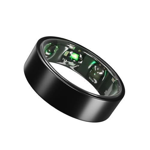 Gabit Smart Ring | Health & Fitness Tracker | Stress & Sleep Monitoring | Buy Ring Sizing Kit First | 15+ Workout Modes | Track Steps, HRV, HR, SPO2 | Smart Ring for Men & Women | Matte Black 9
