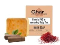 Ghar Soaps Sandalwood & Saffron Magic Soaps For Bath (100 Gms Pack Of 1) | Paraben Free | Chandan & Kesar Bath Soap | Handmade Soaps For Glowing | Skin Brightening Soap For Men & Women