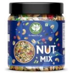 Go Vegan Healthy Nutmix | Premium Trail Mix | Mixed Nuts with Dry Fruits Mix | Dried Almonds, Black Raisins, Cashew, Cranberries, Green Raisins, Pumpkin Sunflower Seeds Walnut Kernels (1 Kg)
