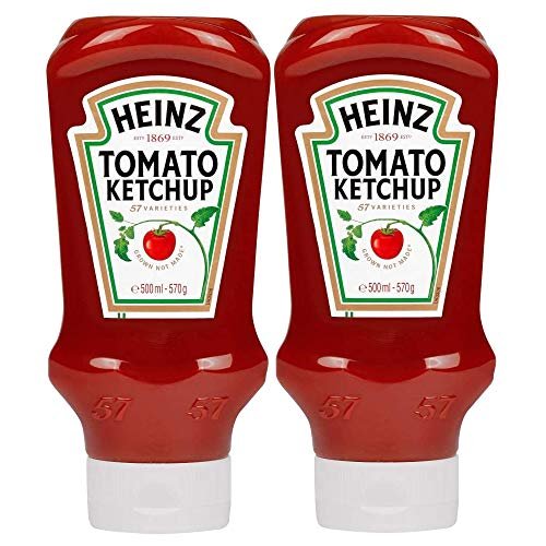 HEINZ Tomato Ketchup Bottle, 2 X 570 Gram