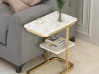 HOME CUBE Engineered Wood Sofa Side Table for Living Room, Bedroom, Office - Bed Stand, Corner, Coffee, Night Lamp, Tea, End, Nesting Table - Sst-005- White