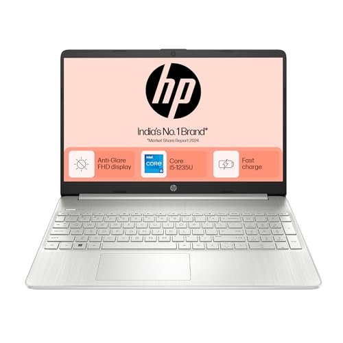 HP 15s, Intel Core i5 12th Gen-1235U Laptop (8GB RAM, 512GB SSD) Anti-Glare, 15.6"/39.6cm, FHD, Win 11, Office 2021, Silver, 1.69Kg, Intel UHD Graphics, Backlit Keyboard, HD Camera, fy5008TU
