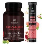 Halesaga Apple Cider Vinegar for Weight Loss + Fat Burner Supplement - 20 ACV Effervescent Tablets, 60 Fat Burner Tablets