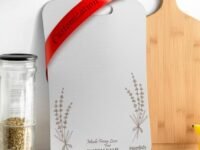 Herrlich Homes 304 Stainless Steel Customize Rectangle Chopping Board for Kitchen | 35 x 25 cm | Customization Name/Text | with Gifting Packaging | Large