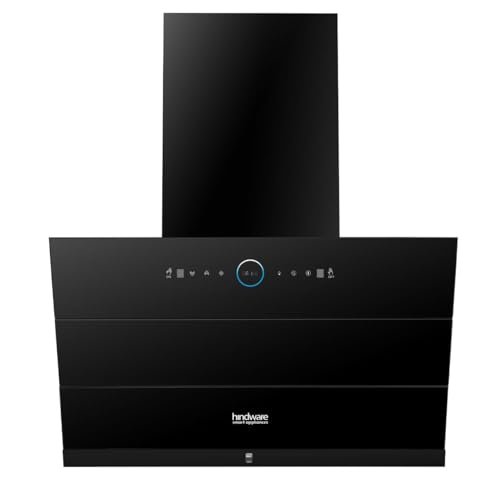 Hindware Smart Appliances Skyla Neo BLDC 75 Blk | 1500 CMH | Auto Clean Chimney | Slant | Filterless | Motion Sensor | Automatic Louvre Opening | 12 Yrs Warranty on Motor & 3 Yrs on Product By Brand
