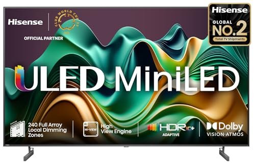 Hisense 164 cm (65 inches) U6N PRO Series 4K Ultra HD Smart QLED Mini LED TV 65U6N PRO (Black)