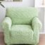 House of Quirk Universal Thick 280 GSM Jacquard Sofa Cover for Flexible Stretch (Green, One Seater 90-140CM)