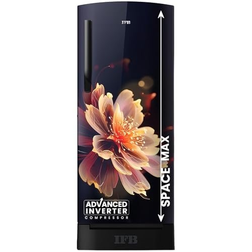 IFB 197L 5 Star Direct-Cool Single Door Refrigerator with Advanced Inverter Compressor (IFBDC-2235DBMED,Mystic Bloosom Blue) Extraordinary Storage with Humidity Controller