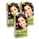 INDUS VALLEY Damage Free Natural Gel Hair Colour for Women | Ammonia & PPD Free Organic Hair Colour with 100% Grey Coverage, Long Lasting Conditioning Hair Color | Dark Brown 3.00, 220 ml - Pack of 3