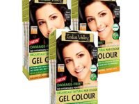 INDUS VALLEY Damage Free Natural Gel Hair Colour for Women | Ammonia & PPD Free Organic Hair Colour with 100% Grey Coverage, Long Lasting Conditioning Hair Color | Dark Brown 3.00, 220 ml - Pack of 3