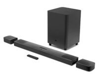 JBL Bar 9.1, Truly Wireless Soundbar with 9.1 (5.1.4) Channel, True Dolby Atmos® DTS:X 3D Sound, 10” Down-Firing Wireless Subwoofer, HDMI ARC, Bluetooth, Built-in Chromecast & AirPlay 2 (820W)