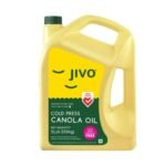 JIVO Canola Cold Pressed Edible Oil - 5 Litres | Healthiest Cooking Oil for Daily Use, Ideal for Roasting, Frying, Baking & All Types of Cuisines | Cold Pressed Oil for Healthy Cooking (Pack of 1)