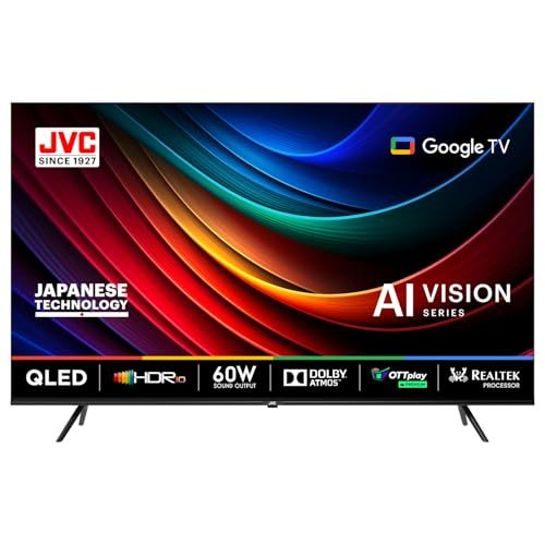 JVC 140 cm (55 inches) AI Vision Series QLED Google TV LT-55NQ7165C (Black)