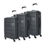 Kamiliant by American TouristerHarrier Spinner Polypropylene (PP) 3 Pc Set Iron Grey Hard Luggage Small, Medium & Large (56 Cm+68Cm+78Cm)