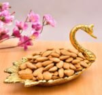 LABHCART Metal Decorative Bowl Urli Table Accents - Gold Metal Swan Shape Urli Bowl for Home Decoration, Gift Item, and Table Decorative Showpiece