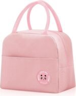 LOCREST Lunch Bag Insulated Travel Lunch/Tiffin/Storage Bag for Office, College & School (Pink) (Cotton)