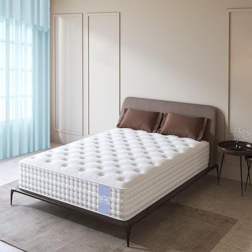 LOOM & NEEDLES 78x72x8 Inches King Size Mattress | Reactive Dual Comfort Pocket Spring Mattress | 5 Zoned 7 Layer Orthopedic Medium Firm Bed Mattresses | HD Memory Gel Foam Gadda | Spring Mattress